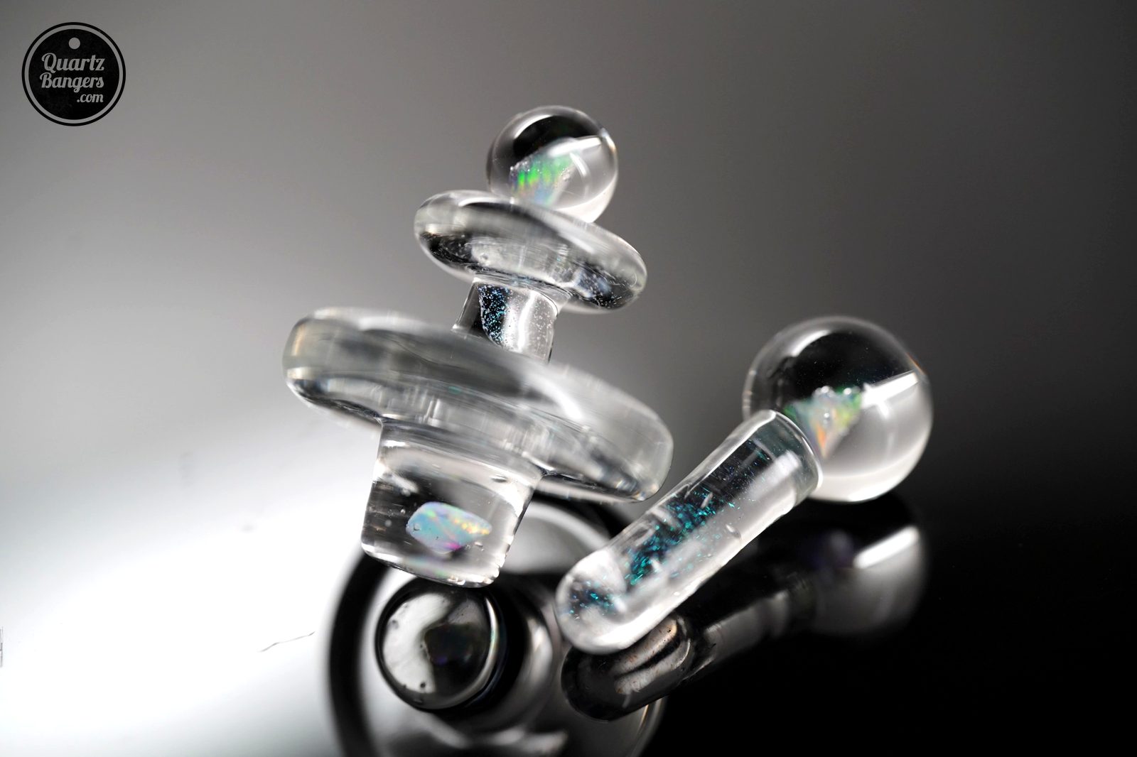 Opal Carb Cap and Pillar for Terp Slurpers - QuartzBangers.com