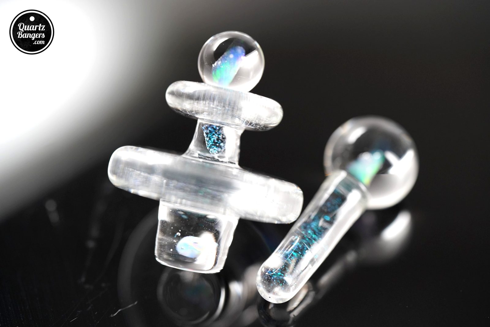 Opal Carb Cap and Pillar for Terp Slurpers - QuartzBangers.com