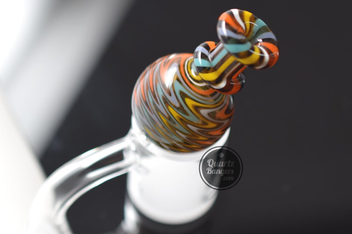 AFM Glass - Wig Wag Bubble Cap w/ Angled Tip - QuartzBangers.com