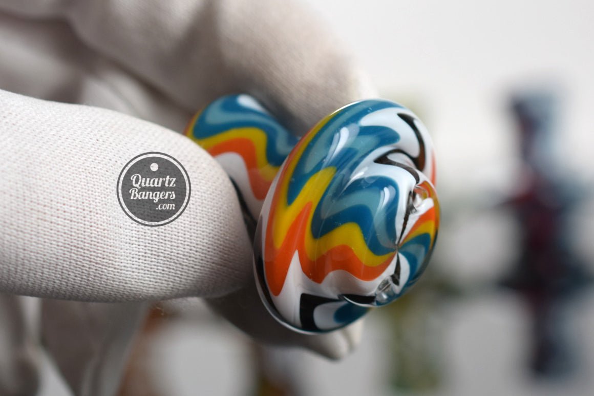 AFM Glass - Wig Wag Terp Spinner Carb Cap w/ 2 Terp Peals - QuartzBangers.com
