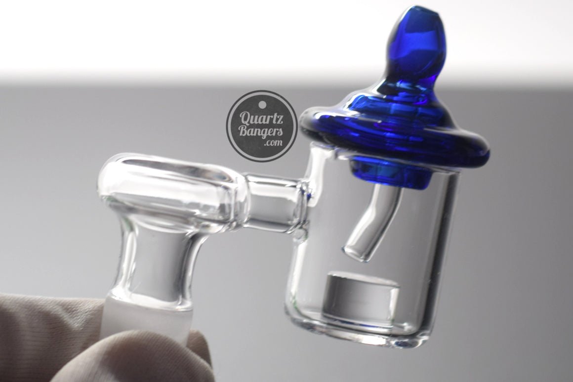 Full Blue UFO Style Carb Cap for XXL Quartz Bangers - QuartzBangers.com