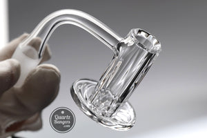 The Diamond Dabber - Faceted Blender Quartz Banger w/ Top Marble