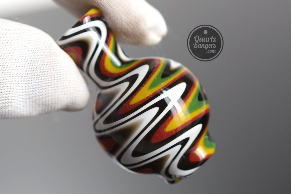 AFM Glass - Wig Wag Terp Spinner Bubble Carb Cap w/ 2 Terp Peals | Asst. Colors - QuartzBangers.com