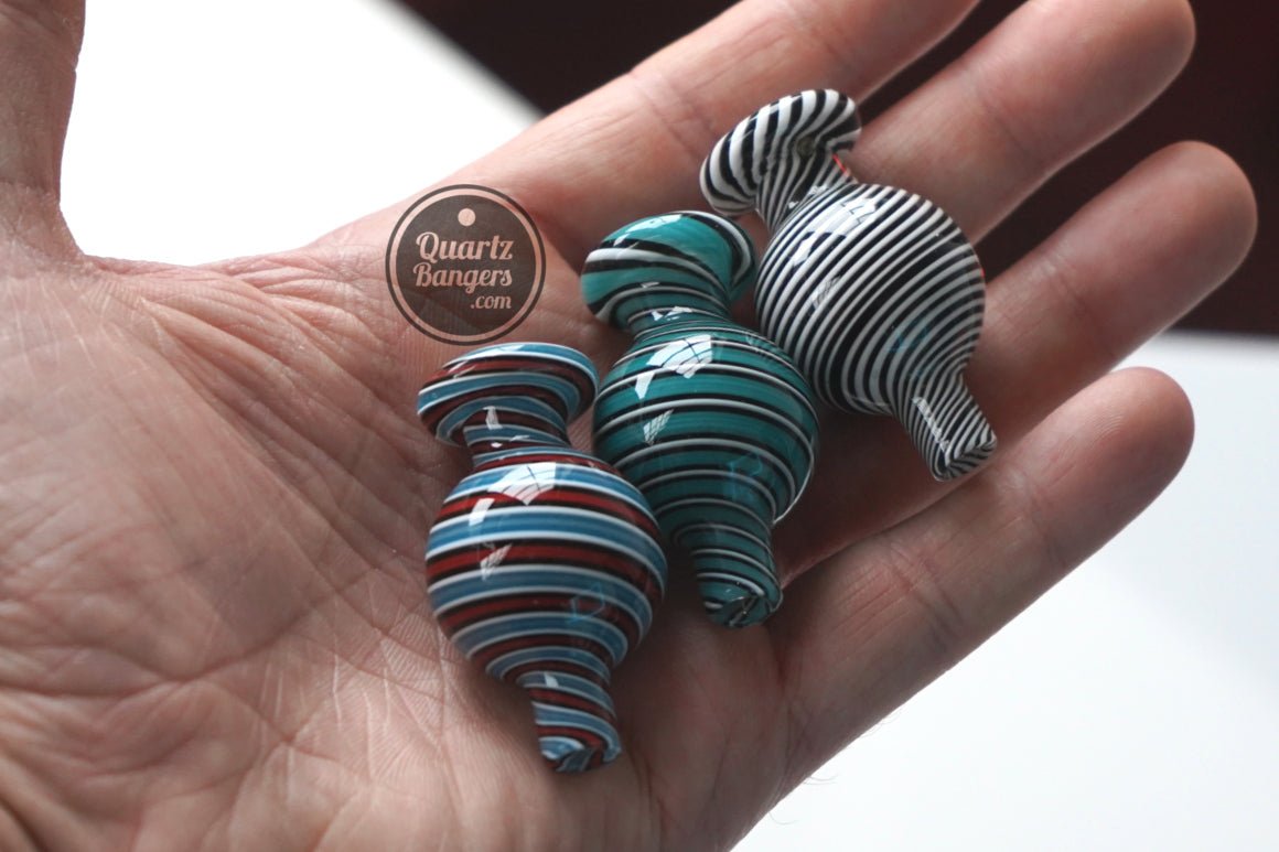 QuartzBangers.com Pro - Series Swirl Bubble Cap (Asst. Colors) - QuartzBangers.com