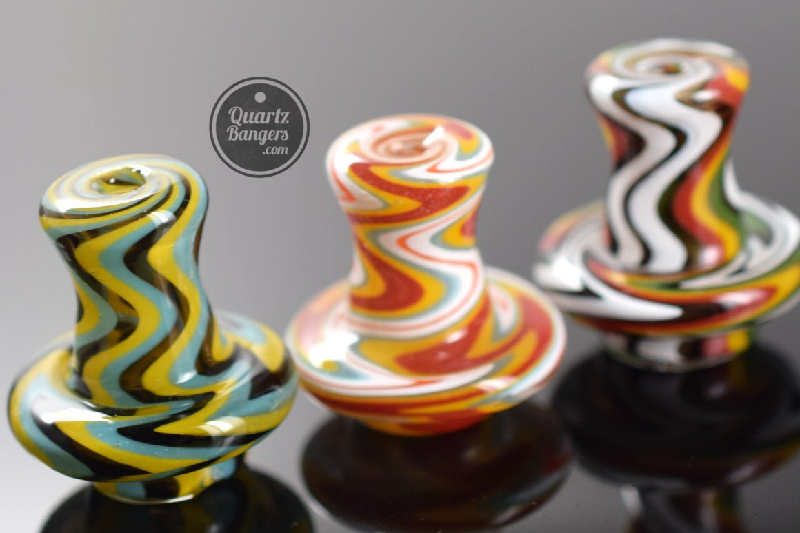 AFM Glass - Wig Wag Terp Spinner Carb Cap w/ 2 Terp Peals - QuartzBangers.com