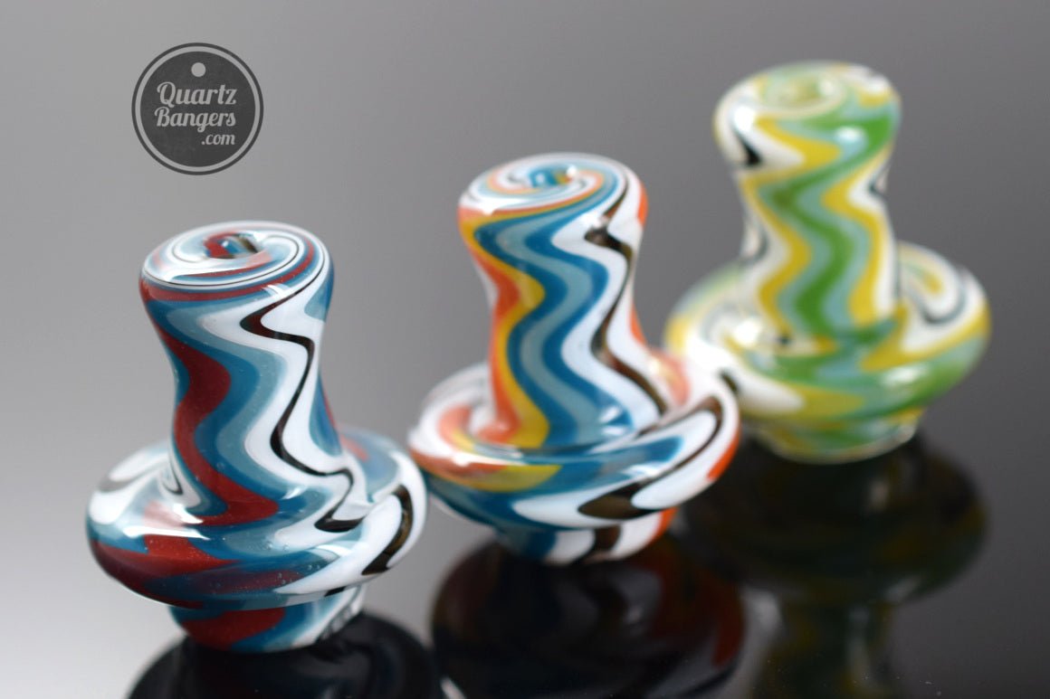 AFM Glass - Wig Wag Terp Spinner Carb Cap w/ 2 Terp Peals - QuartzBangers.com