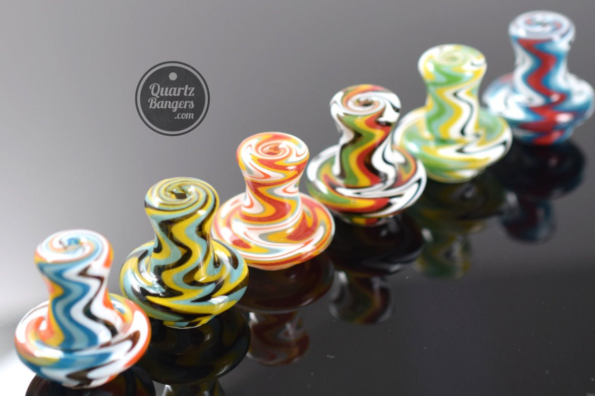 AFM Glass - Wig Wag Terp Spinner Carb Cap w/ 2 Terp Peals - QuartzBangers.com