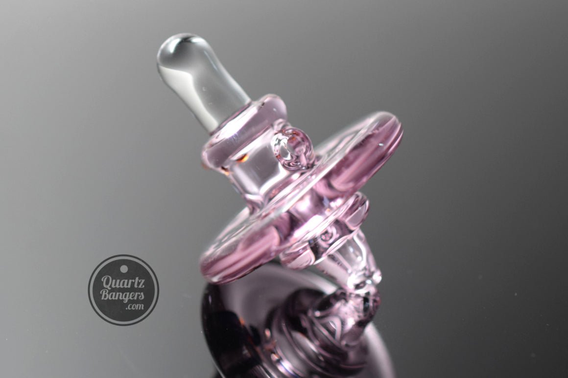 Hawk Glass - Custom UFO Carb Cap (Clear or Pink) - QuartzBangers.com