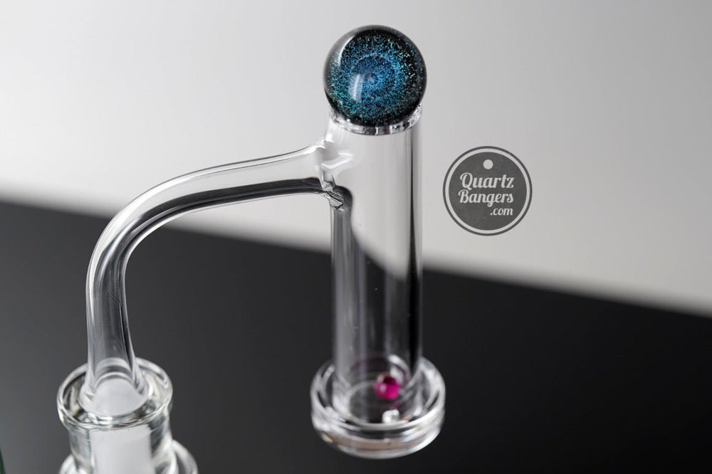 Pro - Series - INFINITY Long Tube Slurper Quartz Banger w/ Top Marble - QuartzBangers.com