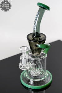 AFM Glass - The Drain Incycler Double Color - 10" - Glass Rig - QuartzBangers.com