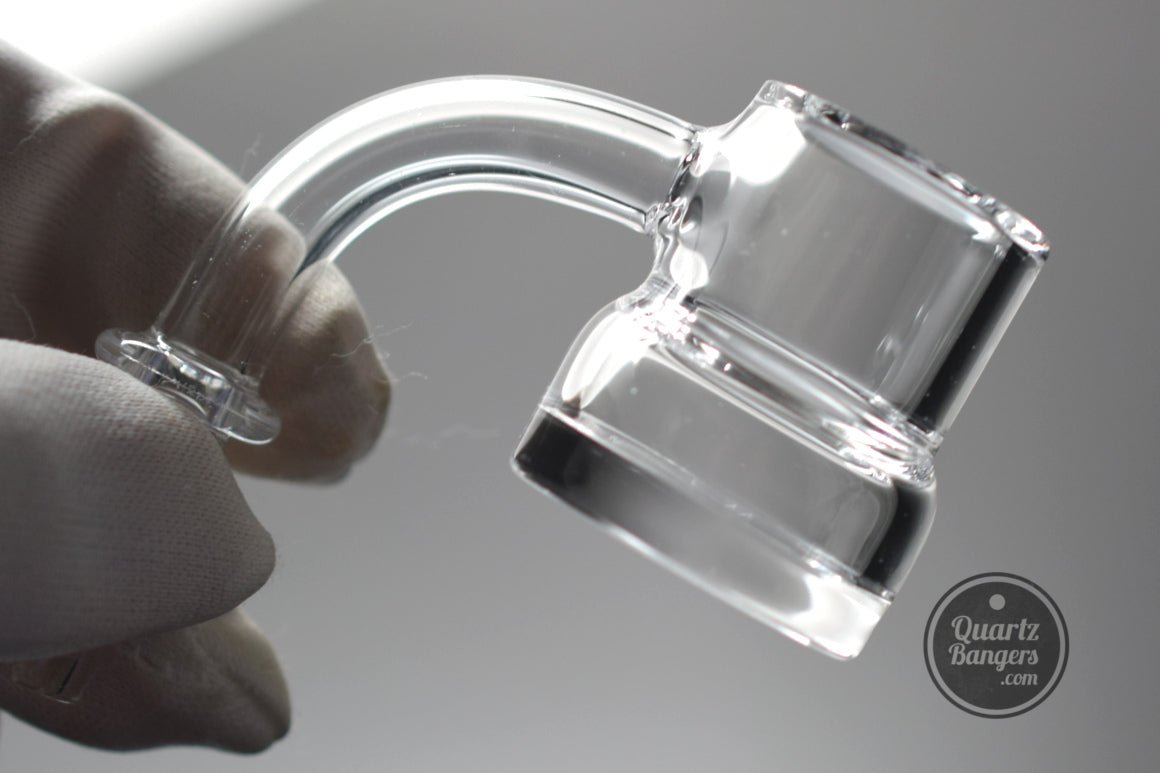 AFM Glass - 5mm Thick Wide Bottom Beveled Flat Top with Splash Guard Quartz Banger - QuartzBangers.com