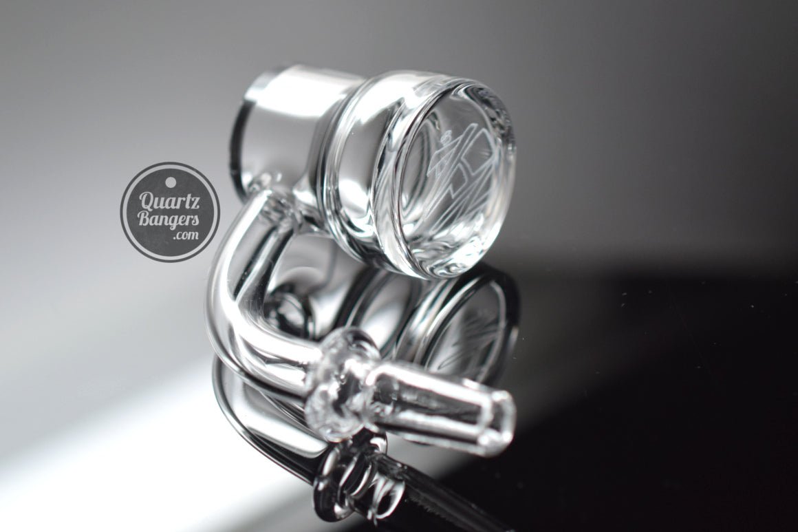 AFM Glass - 5mm Thick Wide Bottom Beveled Flat Top with Splash Guard Quartz Banger - QuartzBangers.com