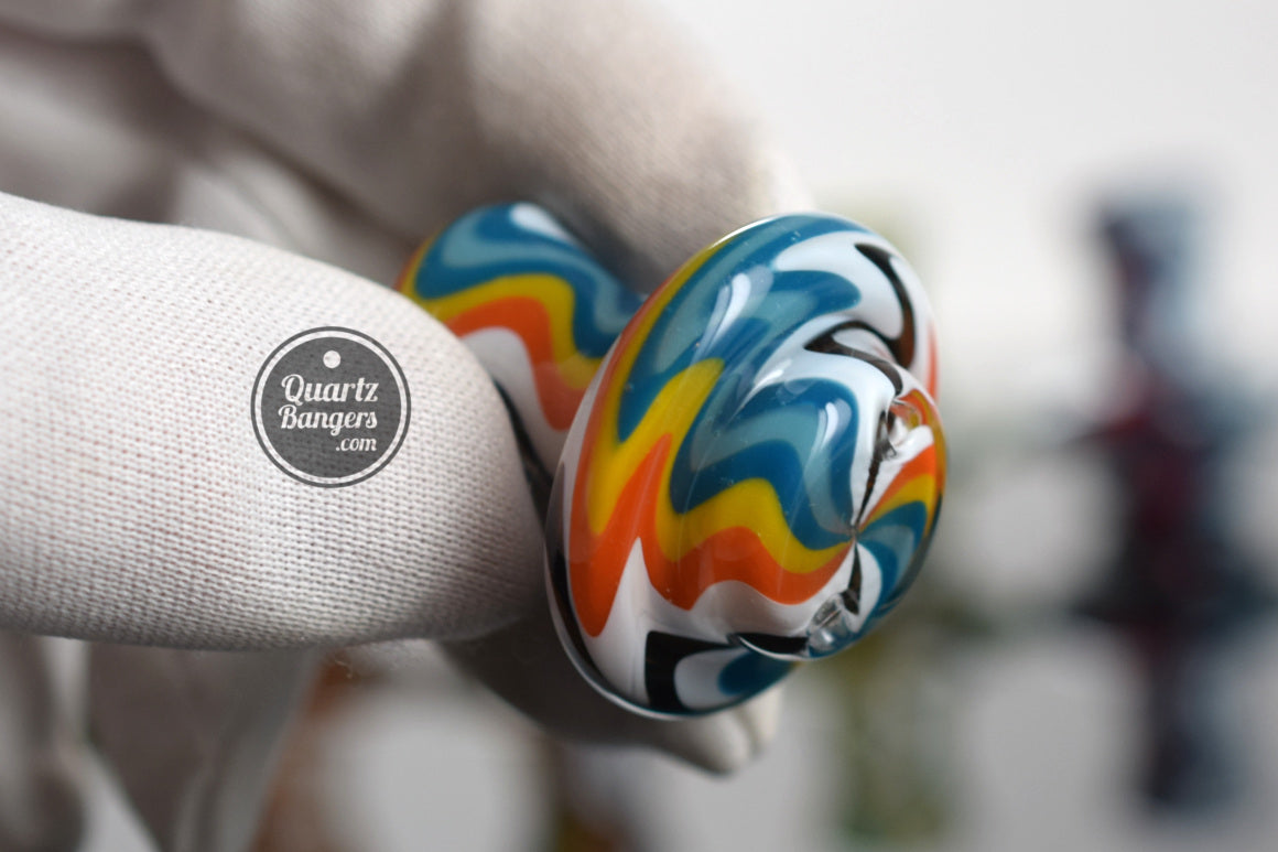 AFM Glass - Wig Wag Terp Spinner Carb Cap w/ 2 Terp Peals