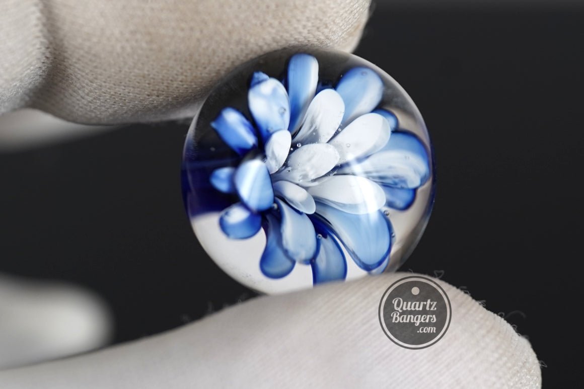 Blue Flower Top Marble - QuartzBangers.com