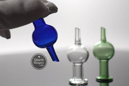 Bubble Carb Cap for Thermal Quartz Banger (Clear, Blue, or Green) - QuartzBangers.com