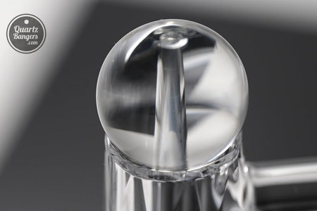 The Diamond Dabber - Faceted Blender Quartz Banger w/ Top Marble - QuartzBangers.com
