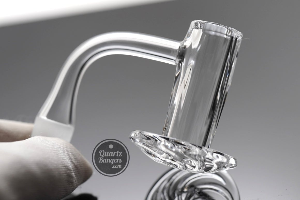 The Diamond Dabber - Faceted Blender Quartz Banger w/ Top Marble - QuartzBangers.com