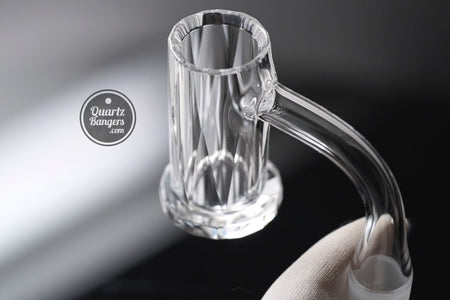 The Diamond Dabber - XL Faceted Thick Bottom Quartz Banger - QuartzBangers.com
