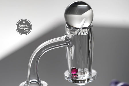 The Diamond Dabber - XL Faceted Thick Bottom Quartz Banger - QuartzBangers.com