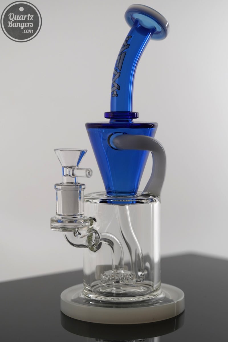 AFM Glass - The Drain Incycler Double Color - 10" - Glass Rig - QuartzBangers.com