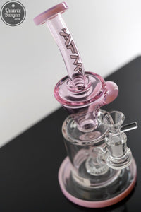 AFM Glass - The Drain Incycler Double Color - 10" - Glass Rig - QuartzBangers.com