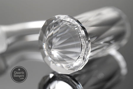 The Diamond Dabber - XL Faceted Thick Bottom Quartz Banger - QuartzBangers.com