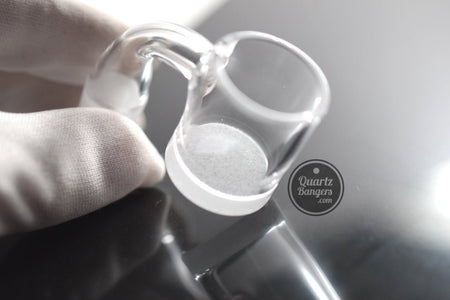 Opaque White Bottom XXL 25mm Quartz Banger - QuartzBangers.com