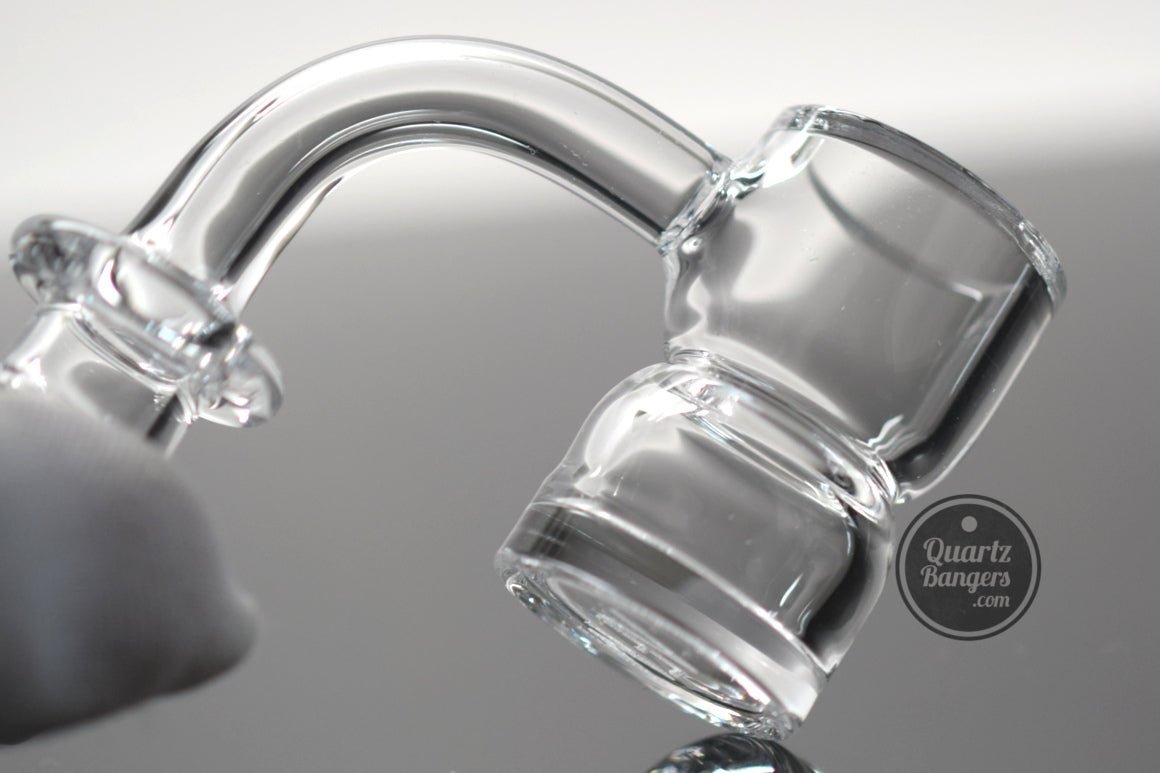 AFM Glass - 5mm Thick Bottom Beveled Flat Top with Splash Guard Quartz Banger - QuartzBangers.com