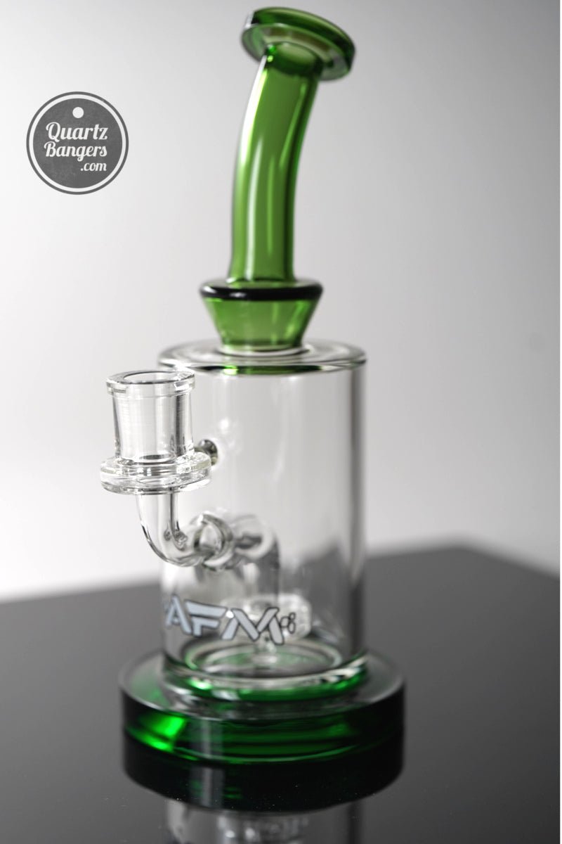 AFM Glass - The Milky Rig Matrix Perc - 8" Glass Rig - QuartzBangers.com