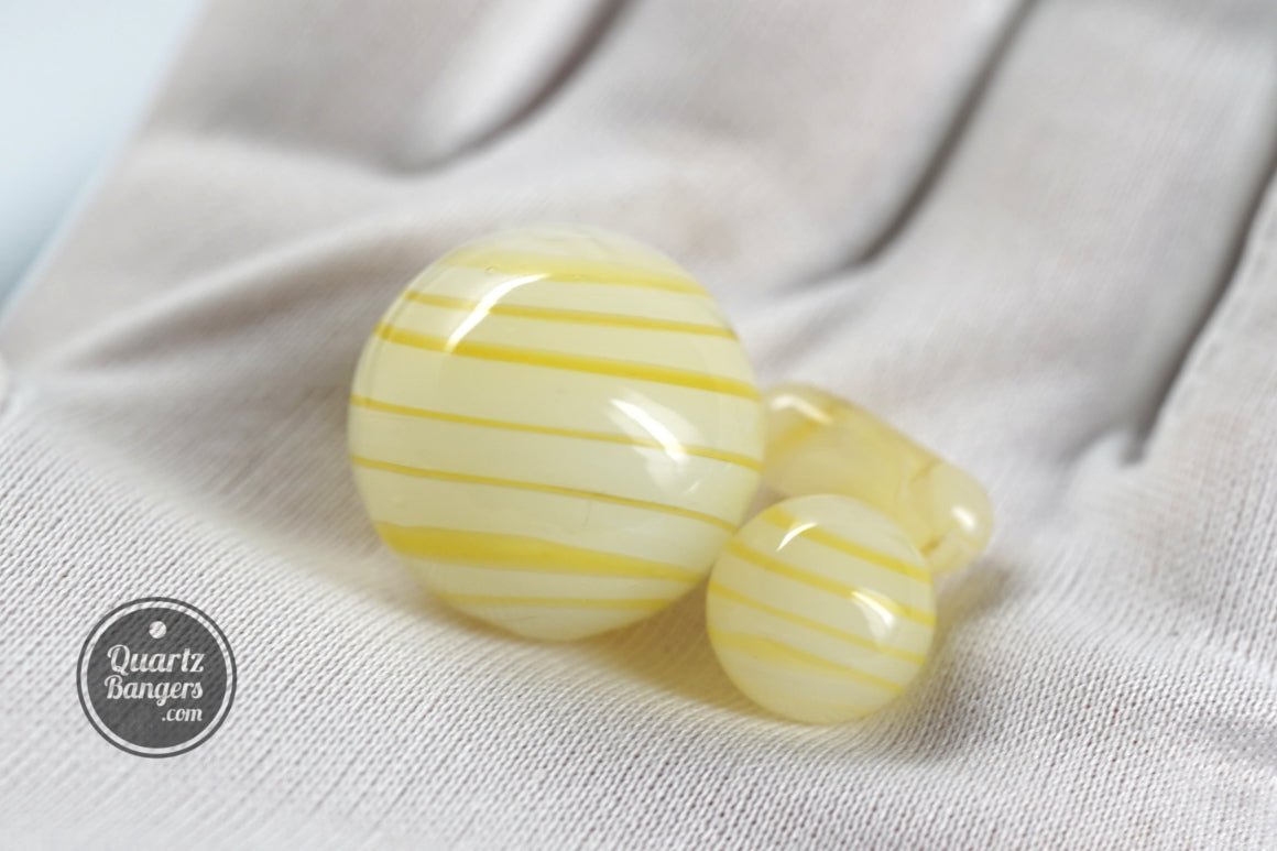 Pinstripe Marble Set for Terp Slurper Banger 3pc (Asst. Colors) - QuartzBangers.com