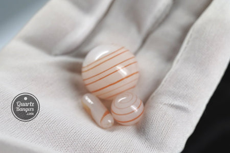 Pinstripe Marble Set for Terp Slurper Banger 3pc (Asst. Colors) - QuartzBangers.com